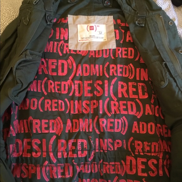 GAP “RED” SPECIAL ADDITION HOODED UTILITY JACKET - Picture 2 of 6
